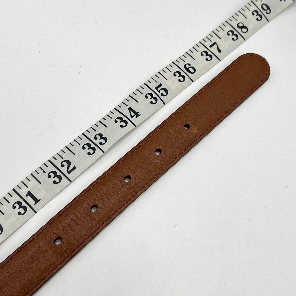 VTG Coach 8400 Glove Tanned Cowhide Belt Large British Tan Cognac Brass Buckle - Picture 7 of 8